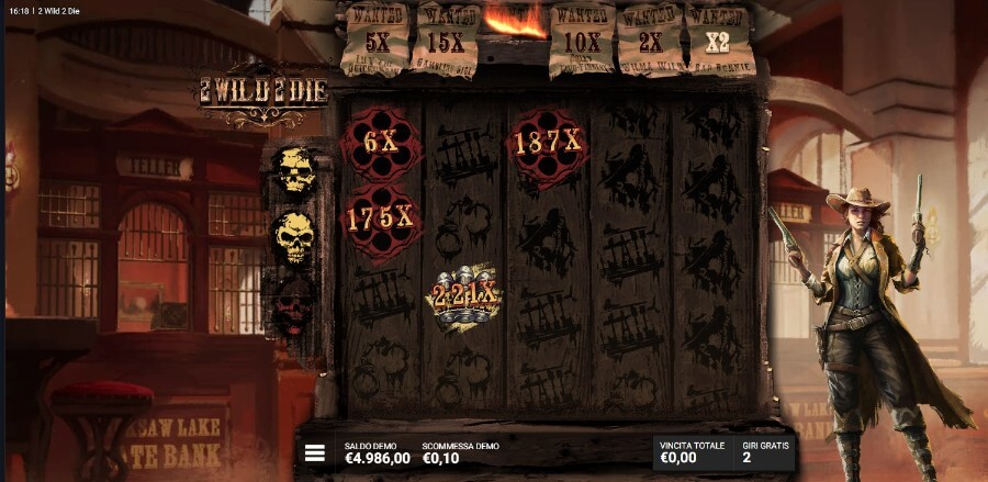 Funzione speciale 2 Wild 2 Die