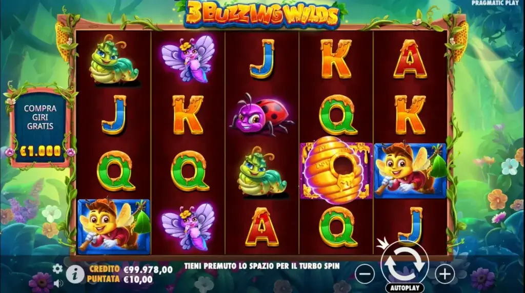 Versione di gioco standard della slot 3 Buzzing Wilds