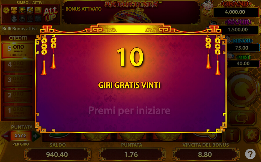 Giri gratis della slot 88 Fortunes