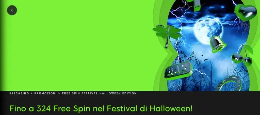Free Spin Festival, la promo casinò Halloween di 888