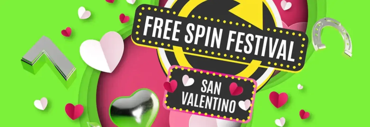Free Spin Festival San Valentino, promo casinò di 888.it