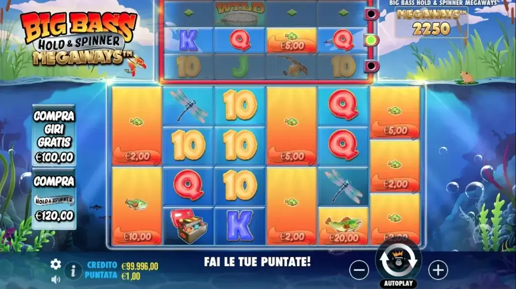 La slot machine online Big Bass Hold & Spinner Megaways