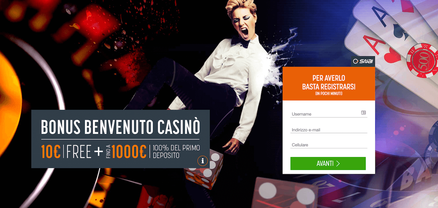 📌Recensione Snai Casino (2022) | 1.000€ + 10€ senza deposito!