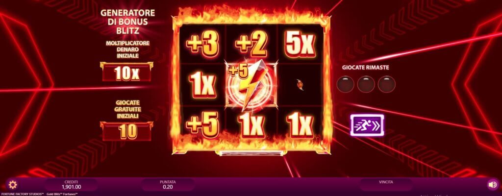 Il Bonus Blitz della slot online Gold Blitz Fortunes