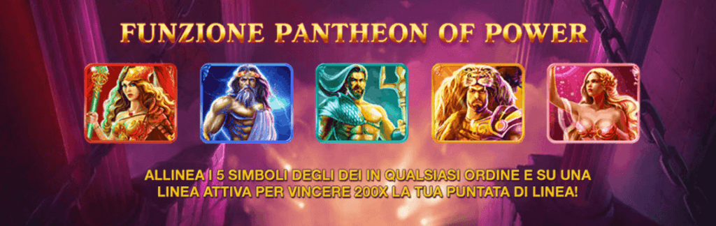 Age of the Gods Simboli Paytable Slot Pantheon of Power