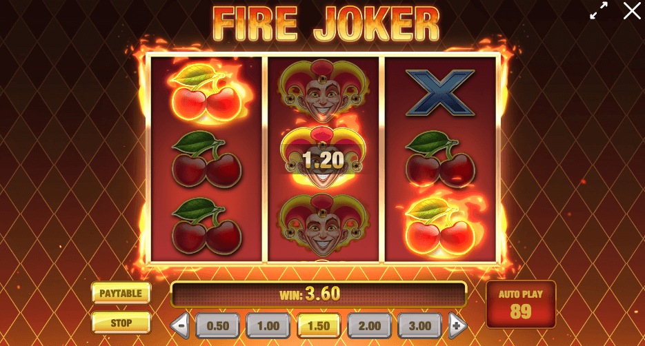 Un'altra vincita sulla slot Fire Joker