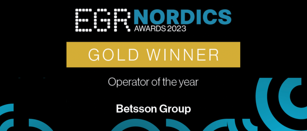Betsson Group Operator of the year agli EGR Nordics Awards