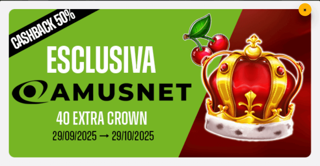 Netwin: Cashback 50% con la slot 40 Extra Crown