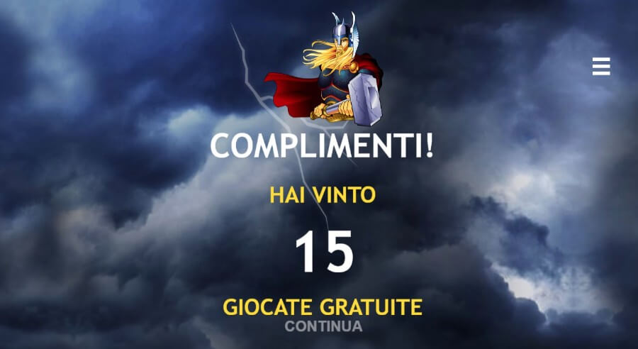 Giri gratis della slot Thunderstruck