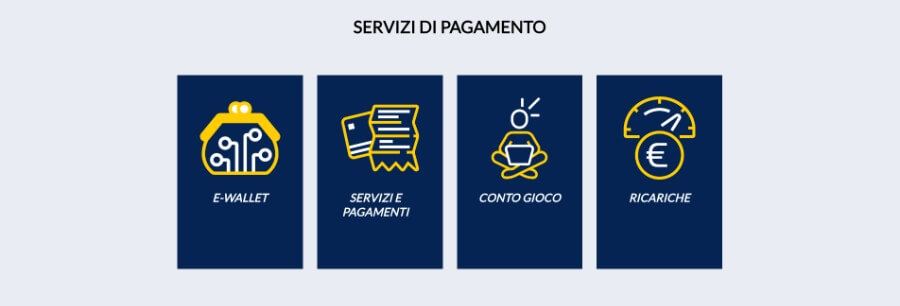 Servizi di pagamento di Admiral Pay