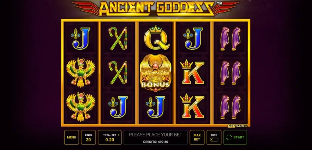 Schermata della slot Ancient Goddess