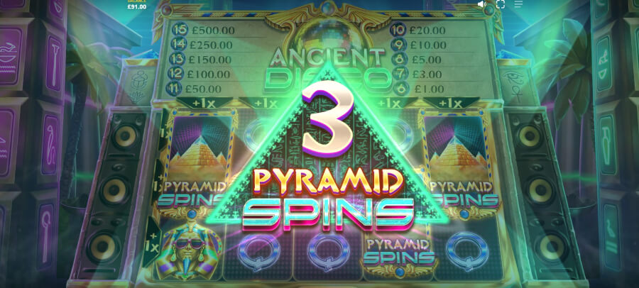 Ancient Slot funzione giri della piramide