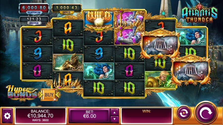 Schermata principale della slot online Atlantis Thunder