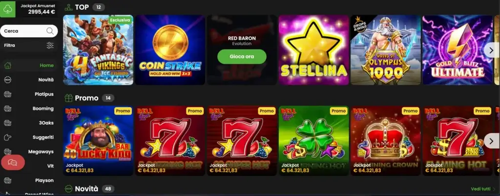 Catalogo di slot machine disponibili su Betpassion.it