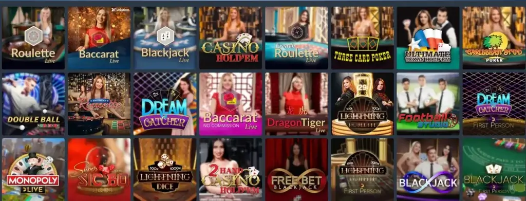 Panoramica dei giochi live di Betpremium