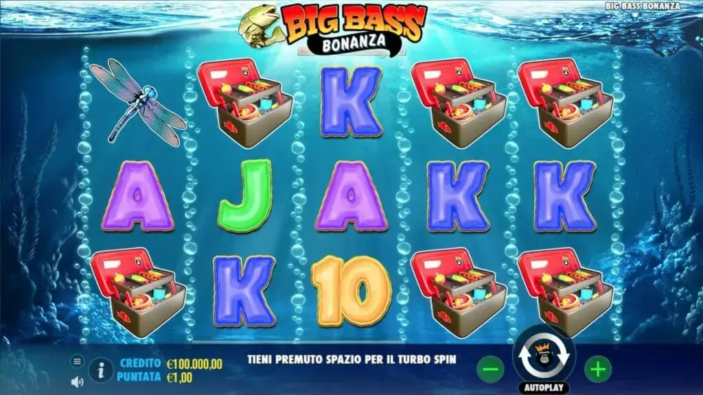 Gameplay della slot Big Bass Bonanza