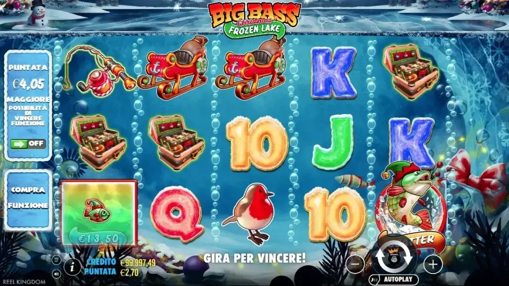 La video slot Big Bass Christmas Frozen Lake