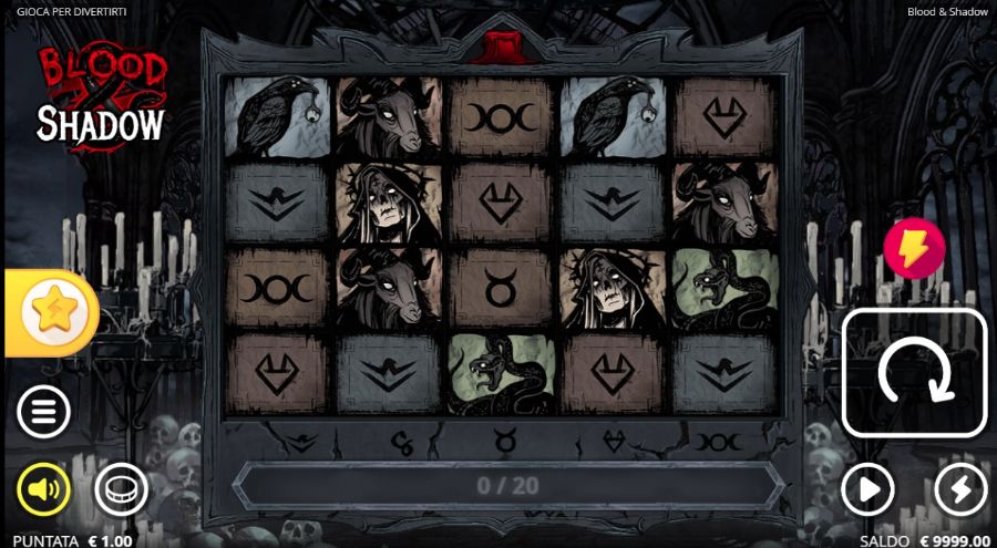 Svolgimento del gioco su Blood & Shadow