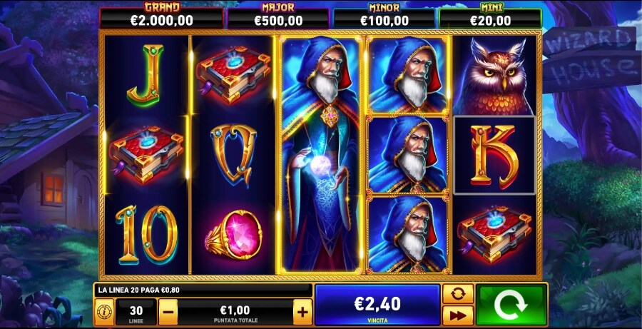 Schermata di gioco di Blue Wizard