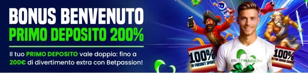Banner bonus benvenuto di Betpassion