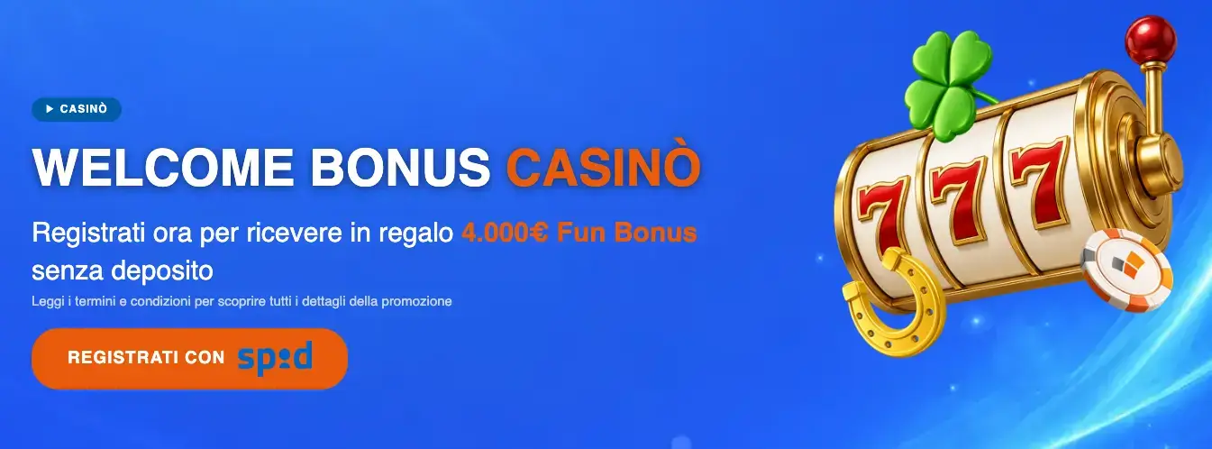 Offerta di benvenuto Vincitu