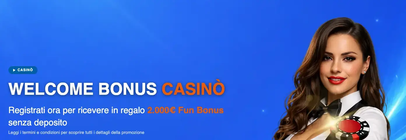 Bonus benvenuto casinò di Vincitu.it