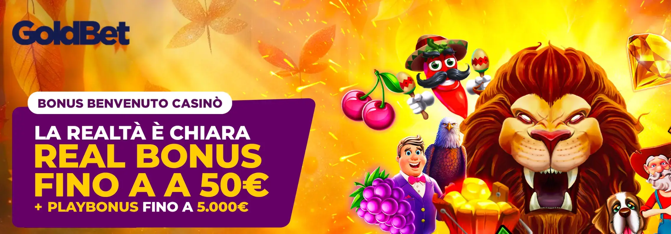 Bonus prima iscrizione di GoldBet casinò