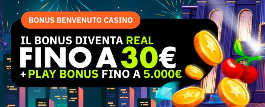 Bonus di benvenuto Lottomatica casinò