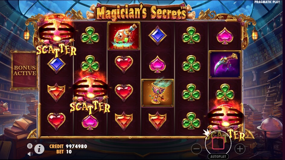 Scatter per Bonus zone - Magician's Secrets