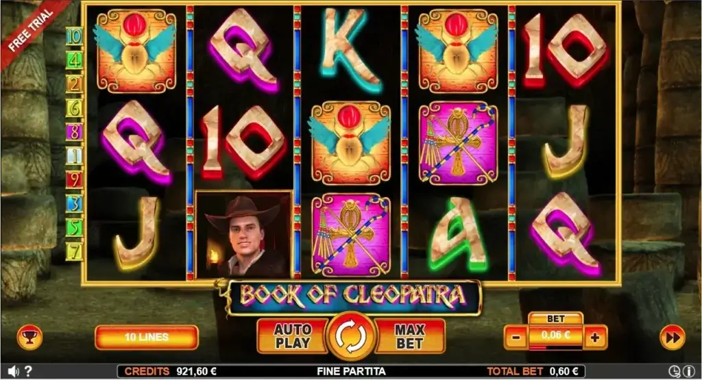 La slot digitale Book of Cleopatra di Nazionale Elettronica