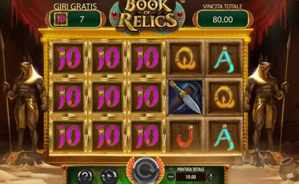 Sessione di giri gratis: slot Book Of Relics Mega Drop