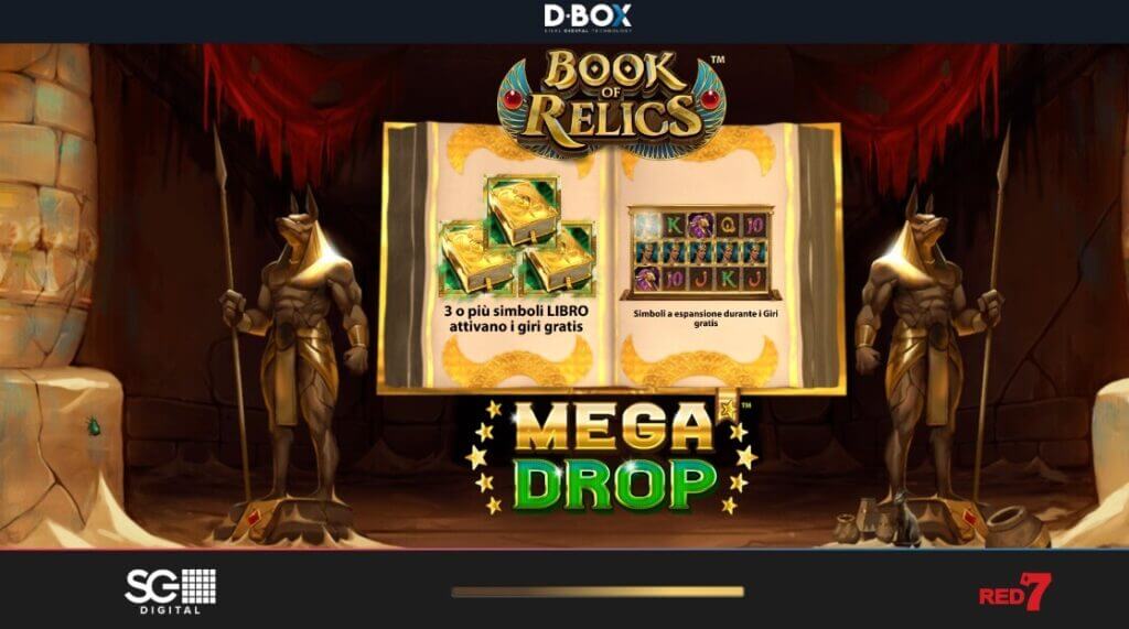 La videoslot Book of Relics Mega Drop