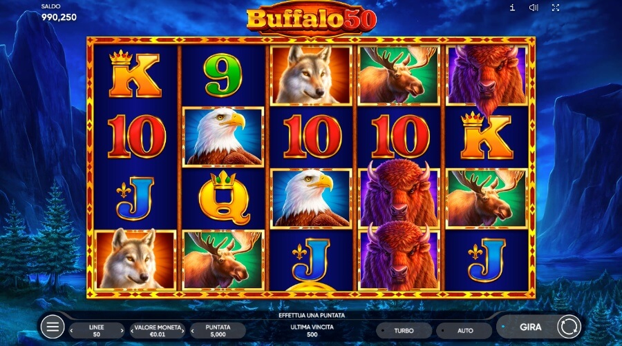 Schermata della slot Buffalo 50