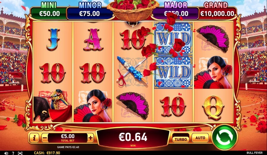 Schermata di Bull Fever slot