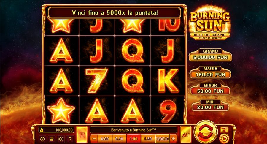 Burning Sun schermata di gioco