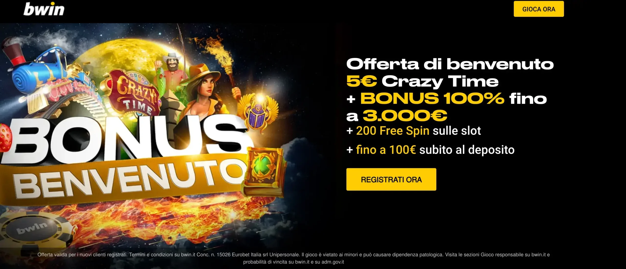 Bonus di benvenuto casinò: Bwin.it