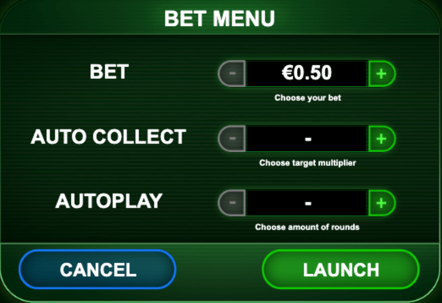 Menu scommesse di Cash It