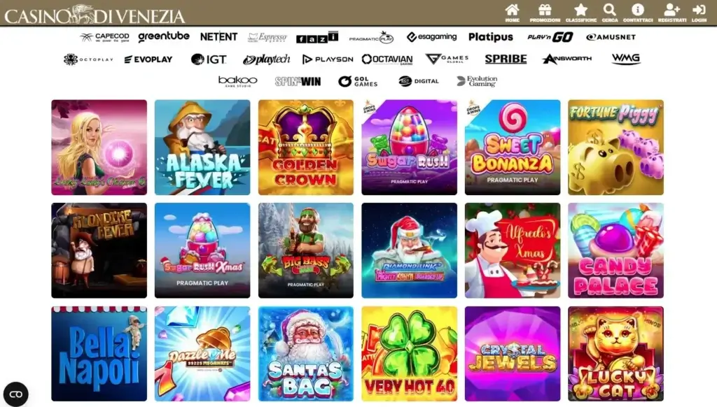 Slot e provider del casinò di Venezia
