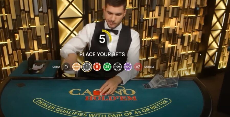 Piazzare la puntata a Casino Hold'em