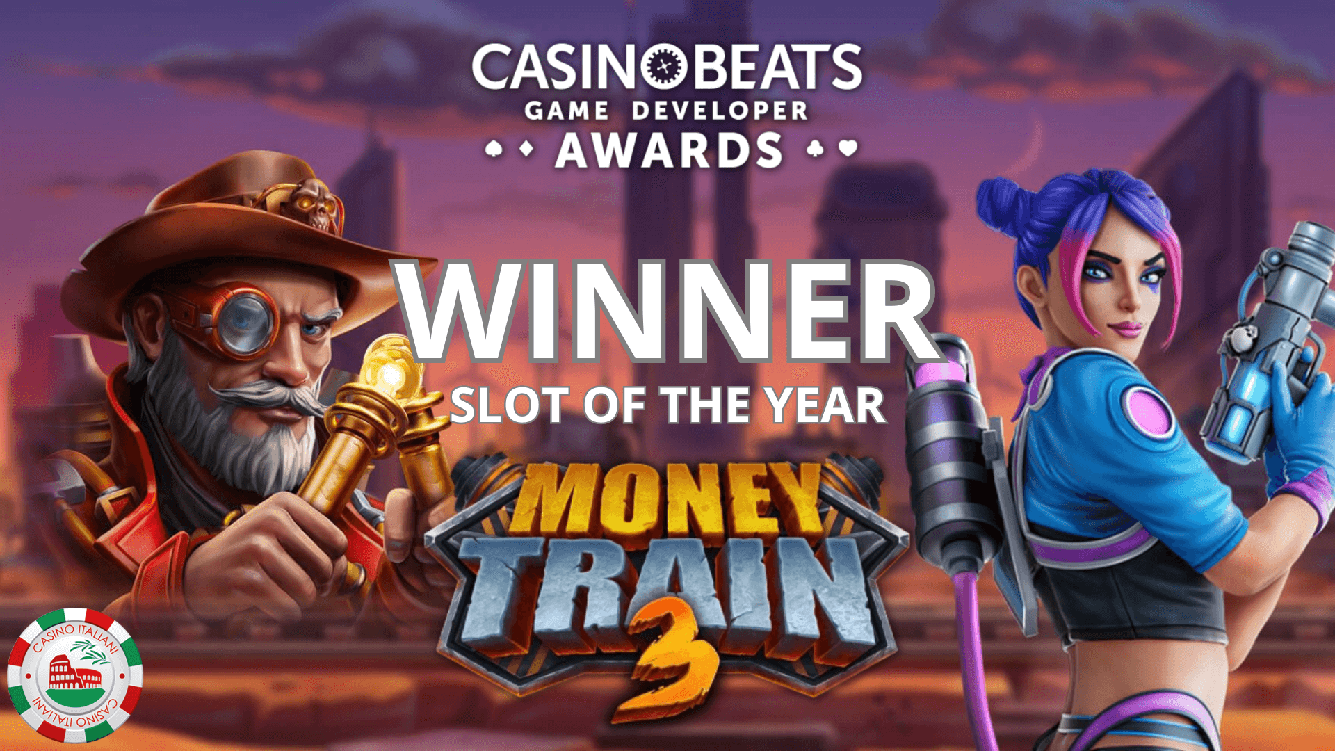 Penghargaan Pengembang Game CasinoBeats, Money Train 3 adalah Slot of the Year.  Penghargaan Prestasi Seumur Hidup untuk Pencarian Gonzo