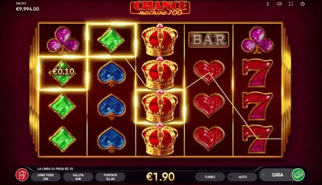 La slot machine online Chance Machine 100