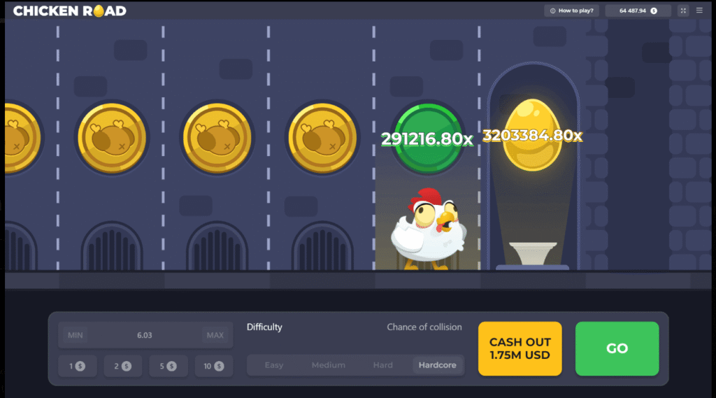 Chicken Road, immagine del gameplay