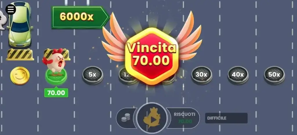 Vincita al crash game Clucking Cross