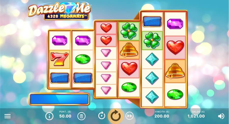 Schermata della slot Dazzle Me Megaways
