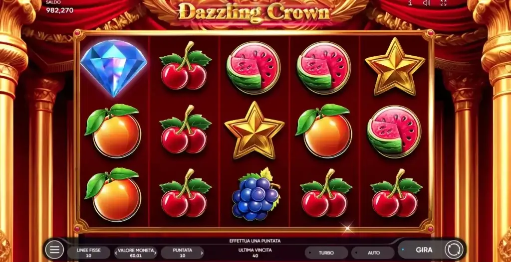 Recensione 2026 slot online Dazzling Crown: Gamble e Wild espansi