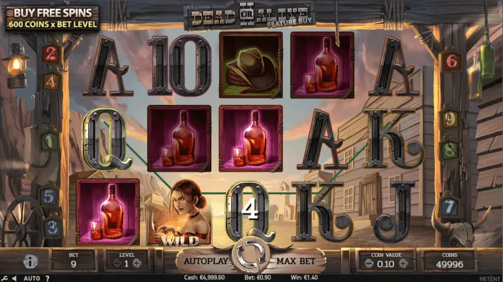 Slot Dead or Alive 2: gameplay