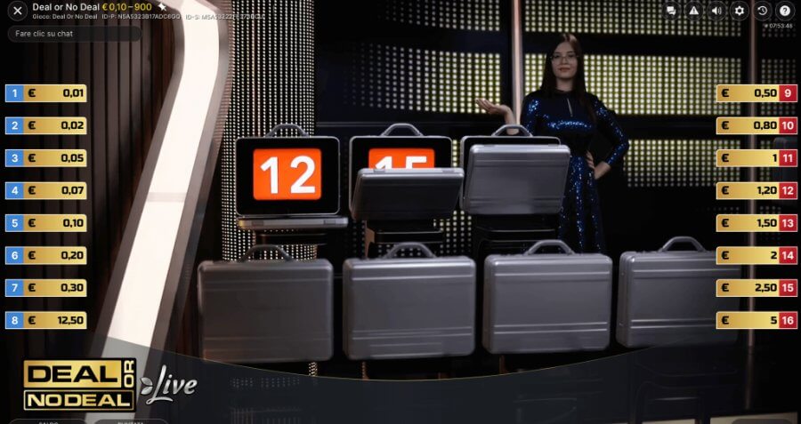 Partita a Deal or No Deal Live