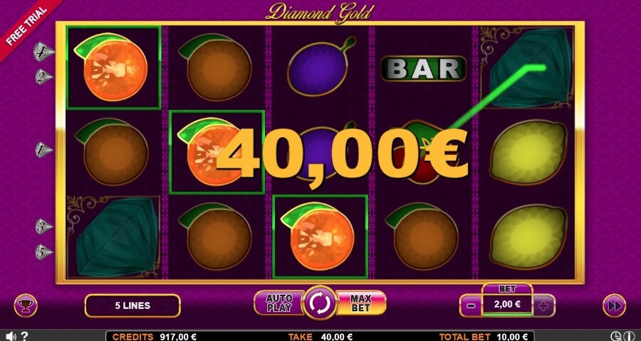 Vincita Diamond Gold slot