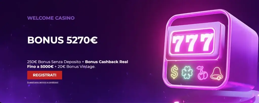 Bonus benvenuto SPID del casinò Domusbet