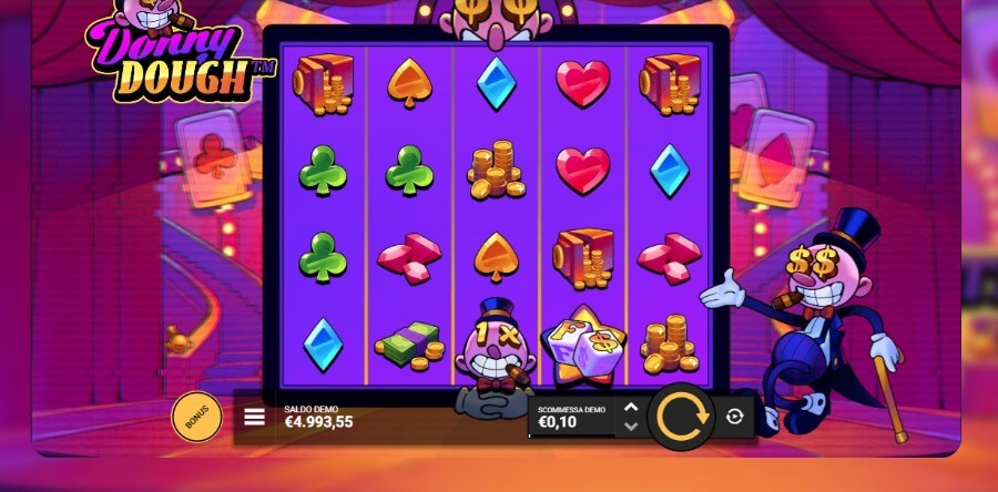 Schermata di gioco di Donny Dough